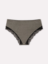 Jadea 6538 slip donna midi cotone fantasia vichi nero serie vega