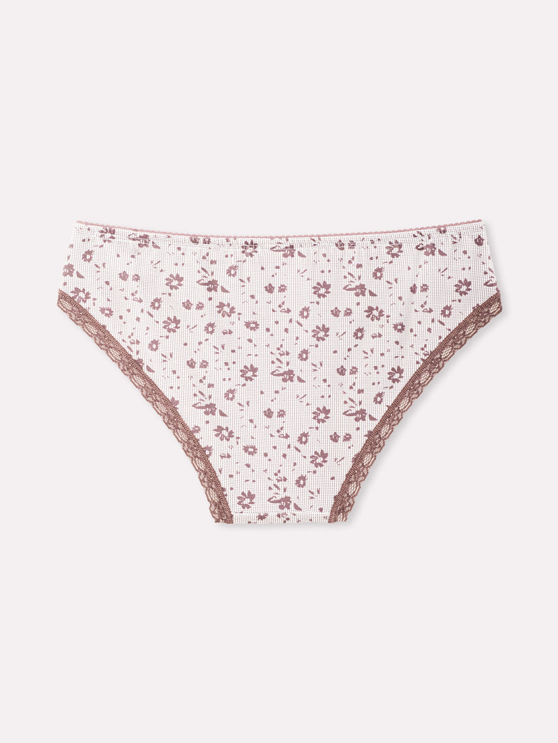 Jadea 6539 slip donna cotone elasticizzato a fiori crepuscolo serie celestia