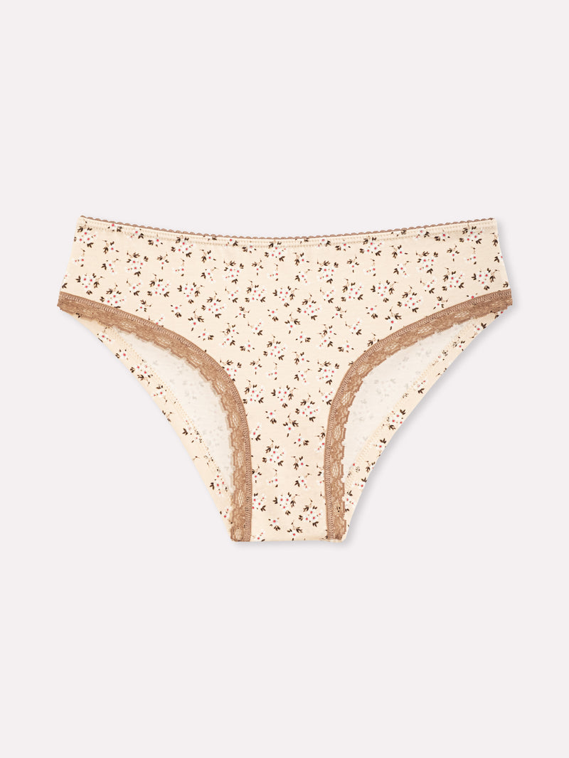 Jadea 6541 slip donna cotone elasticizzato fantasia mista crema serie galaxia
