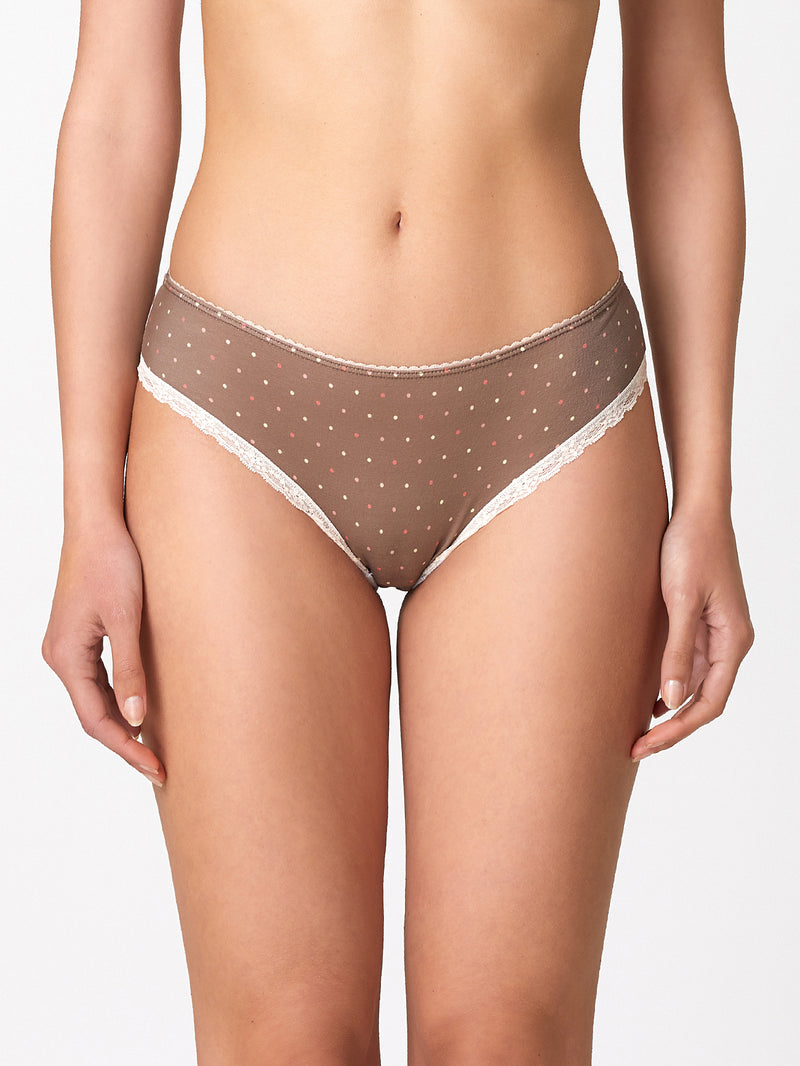 Jadea 6541 slip donna cotone elasticizzato fantasia mista tortora serie galaxia