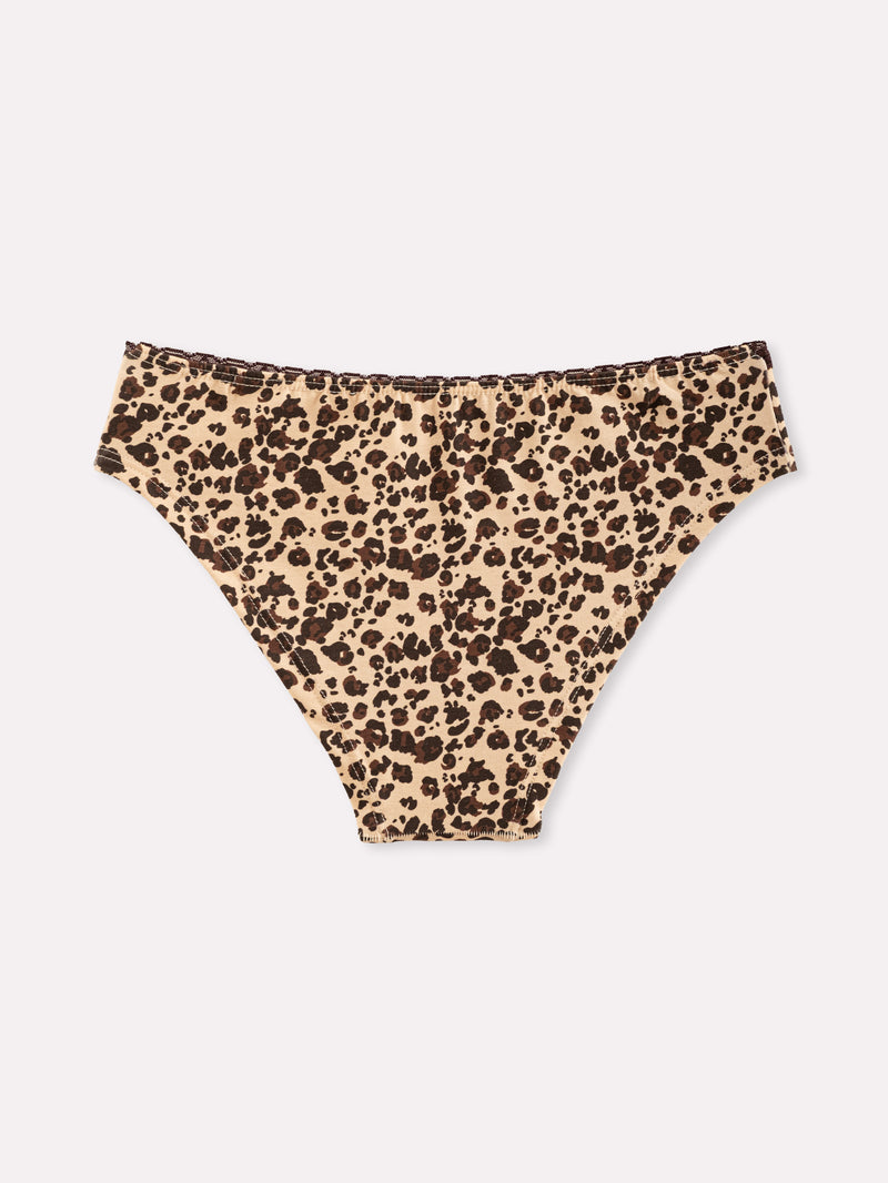 Jadea 6546 slip donna cotone fantasia maculata caffe serie levante