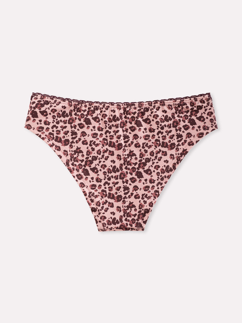 Jadea 6546 slip donna cotone fantasia maculata melanzana serie levante