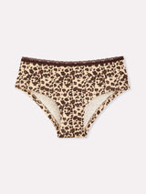 Jadea 6548 slip donna midi cotone fantasia maculata caffe serie levante