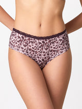 Jadea 6548 slip donna midi cotone fantasia maculata melanzana serie levante