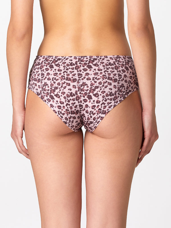 Jadea 6548 slip donna midi cotone fantasia maculata melanzana serie levante