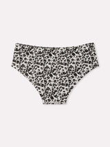 Jadea 6548 slip donna midi cotone fantasia maculata nero serie levante