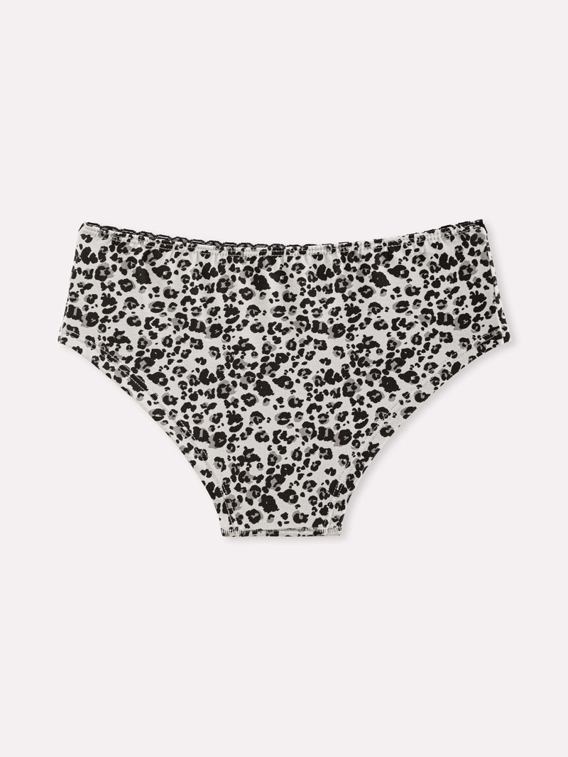 Jadea 6548 slip donna midi cotone fantasia maculata nero serie levante