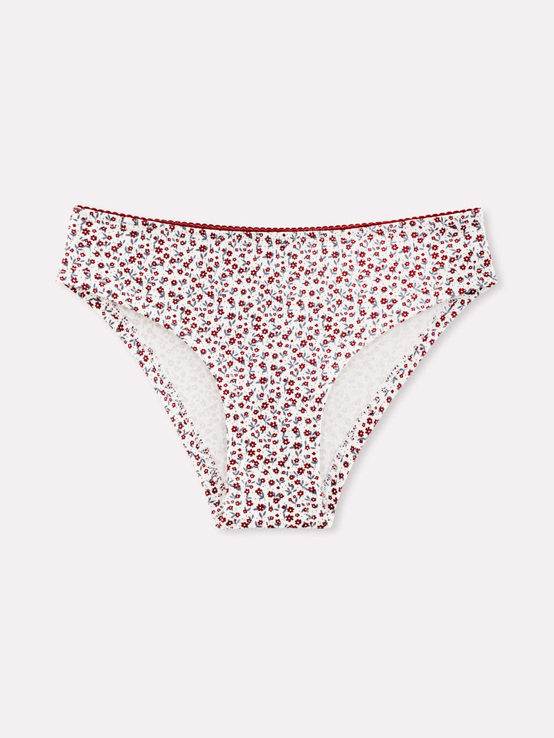 Jadea 6549 slip donna cotone elasticizzato fantasia mista mogano serie iride