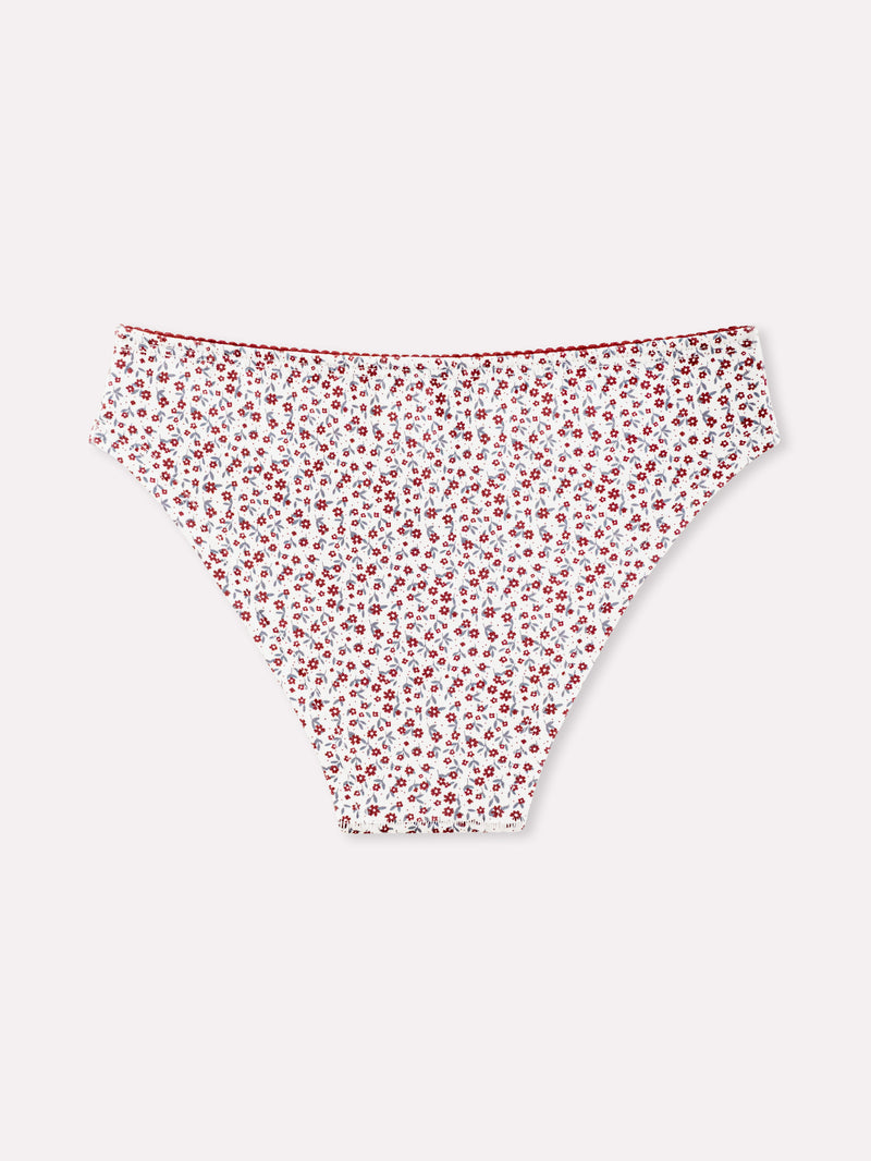 Jadea 6549 slip donna cotone elasticizzato fantasia mista mogano serie iride