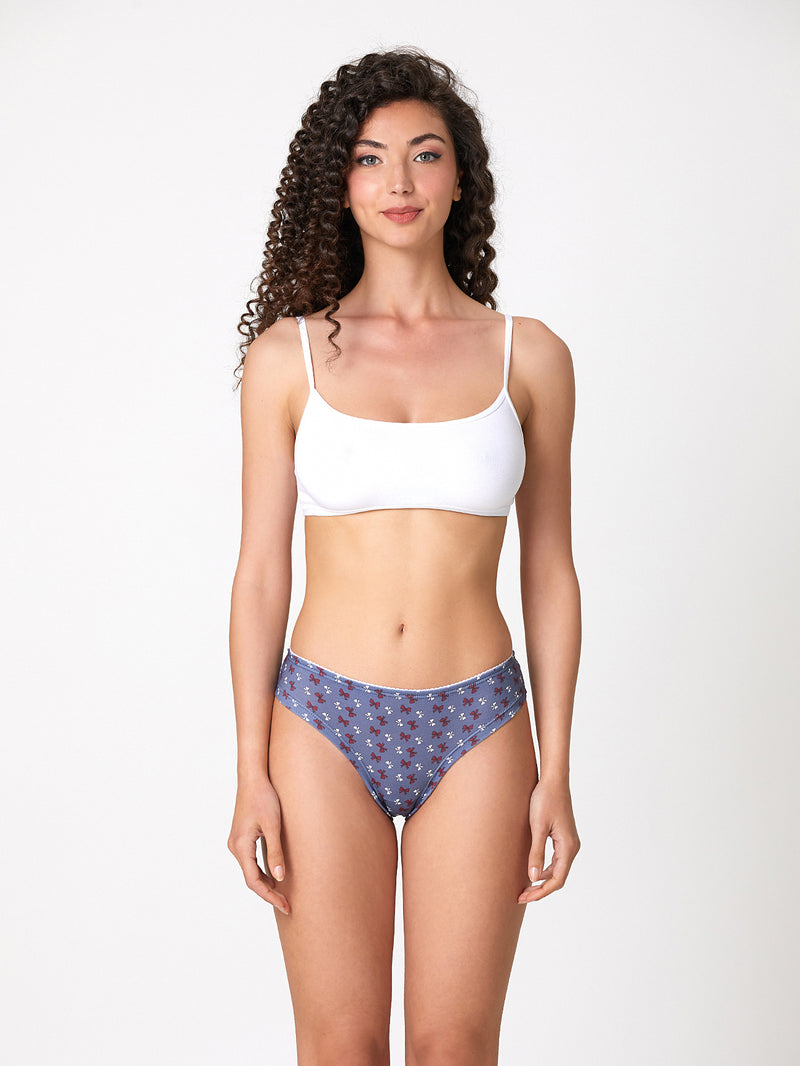 Jadea 6549 slip donna cotone elasticizzato fantasia mista pietra serie iride