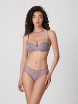 Jadea 6566 slip donna con pizzo floreale malva serie zefiro
