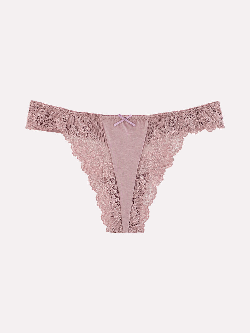 Jadea 6568 perizoma con pizzo floreale malva serie zefiro

