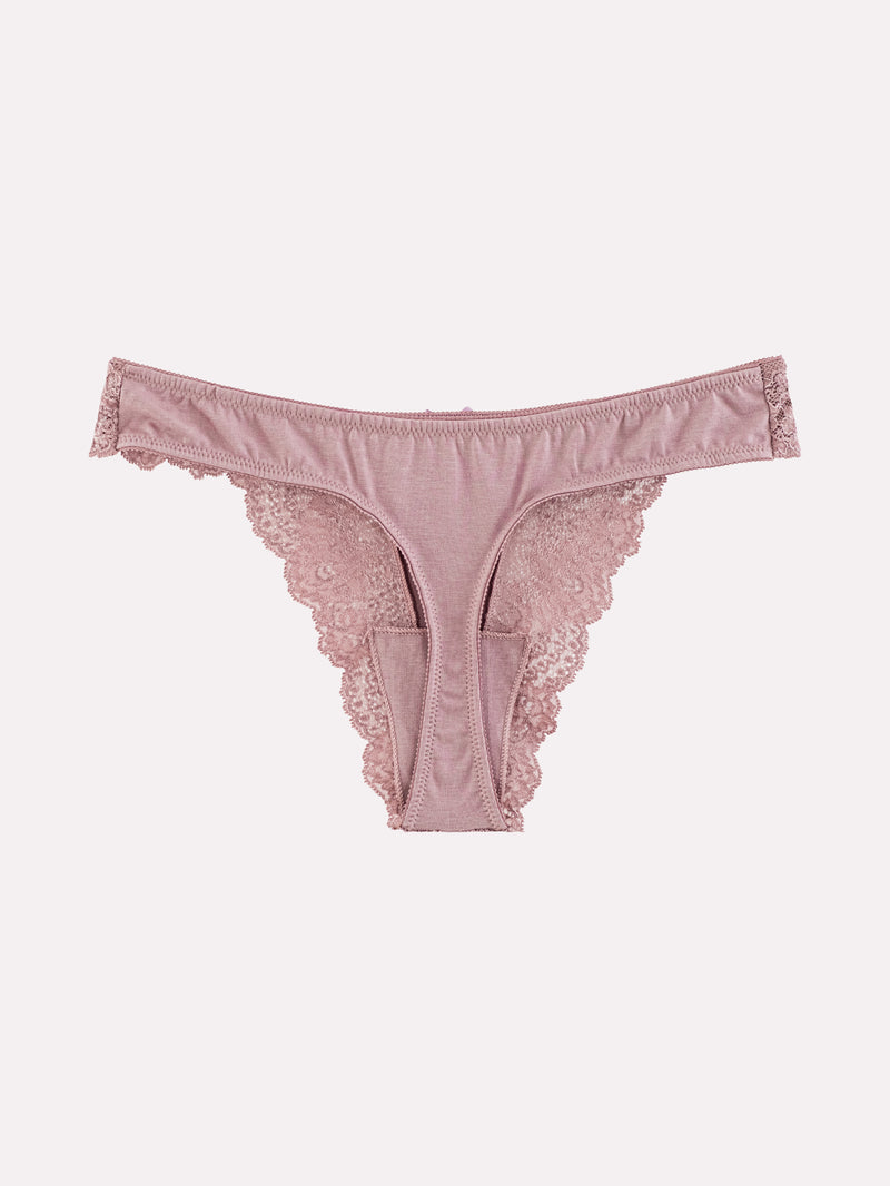 Jadea 6568 perizoma con pizzo floreale malva serie zefiro
