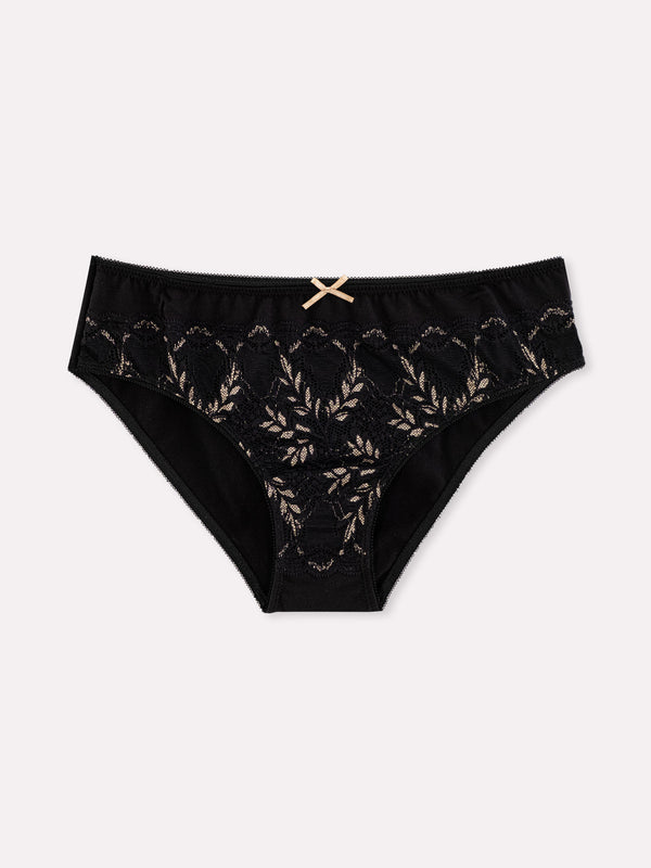 Jadea 6570 slip donna con pizzo trasparente nero serie eterea

