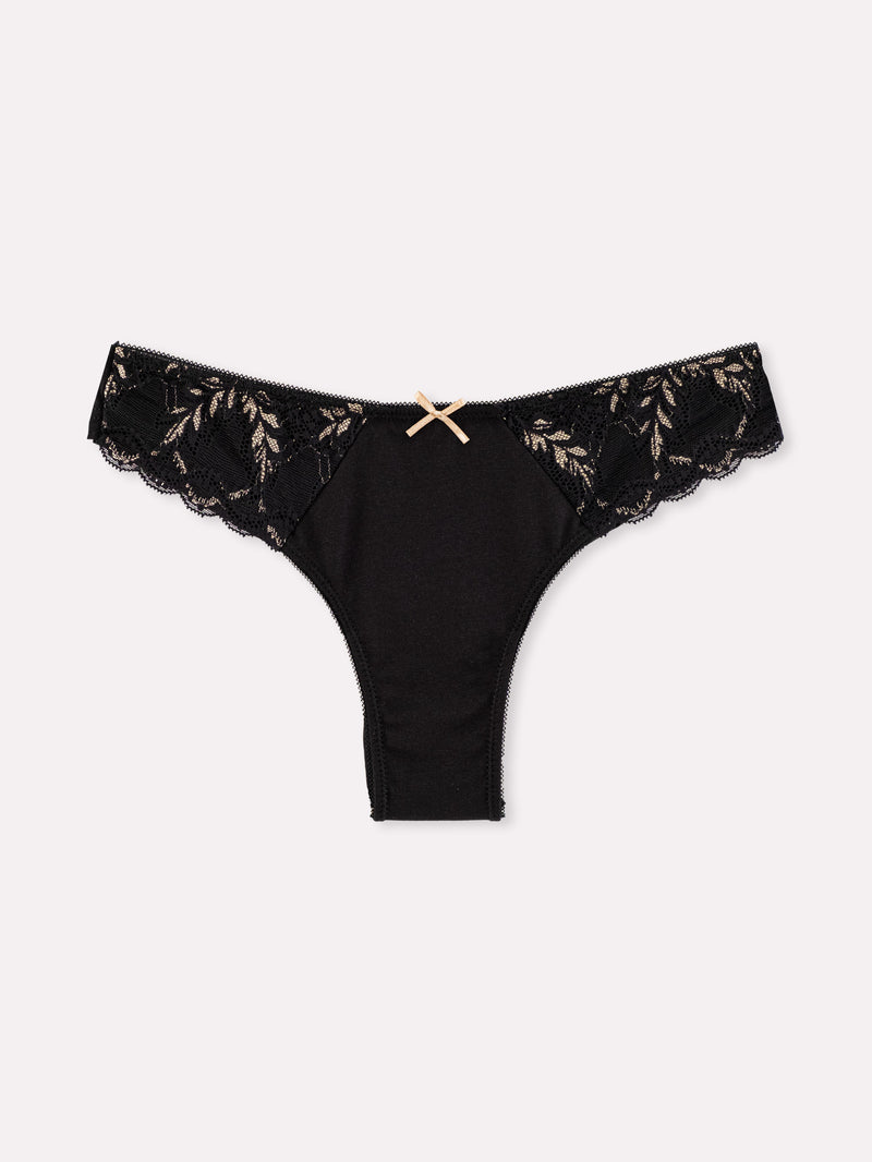Jadea 6571 brasiliana con pizzo trasparente laterale nero serie eterea
