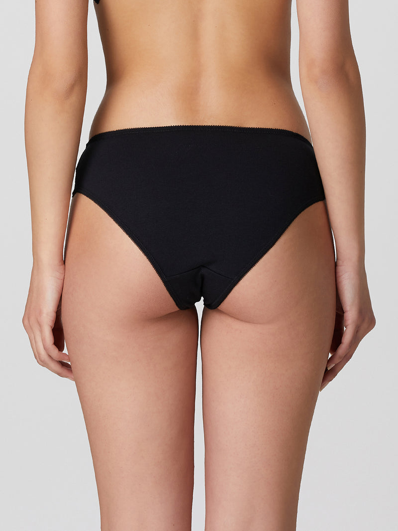 Jadea 6574 slip donna con ricami floreali nero serie rugiada  
