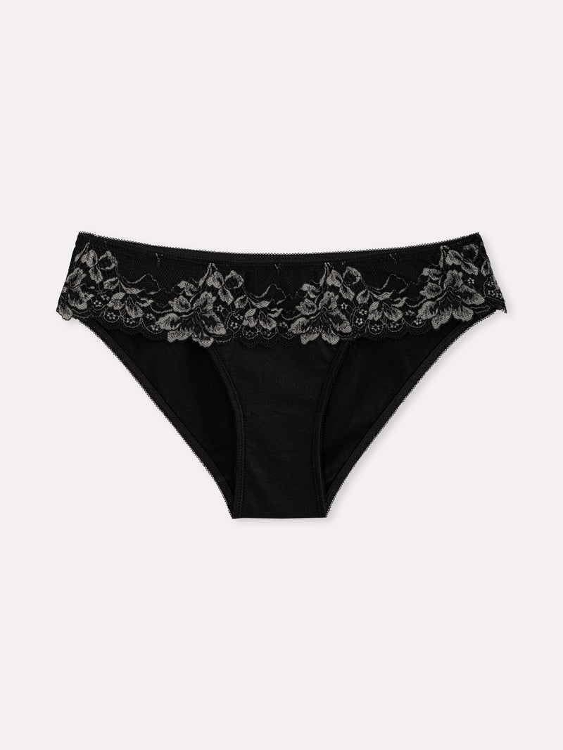 Jadea 6578 slip donna in pizzo floreale nero serie alisea
