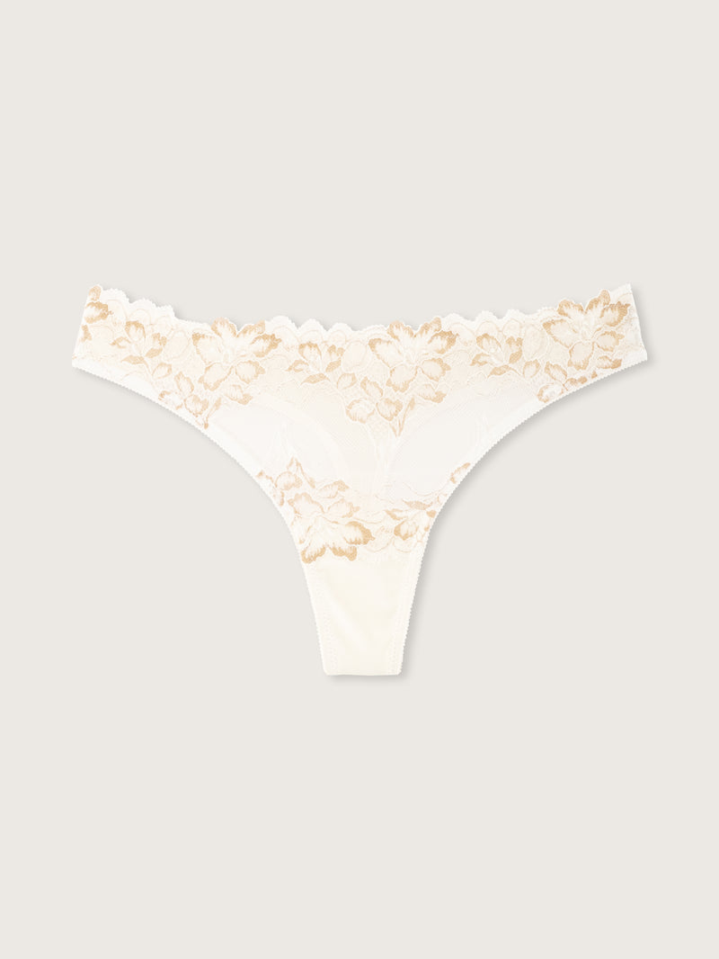 Jadea 6580 perizoma in pizzo floreale latte serie alisea
