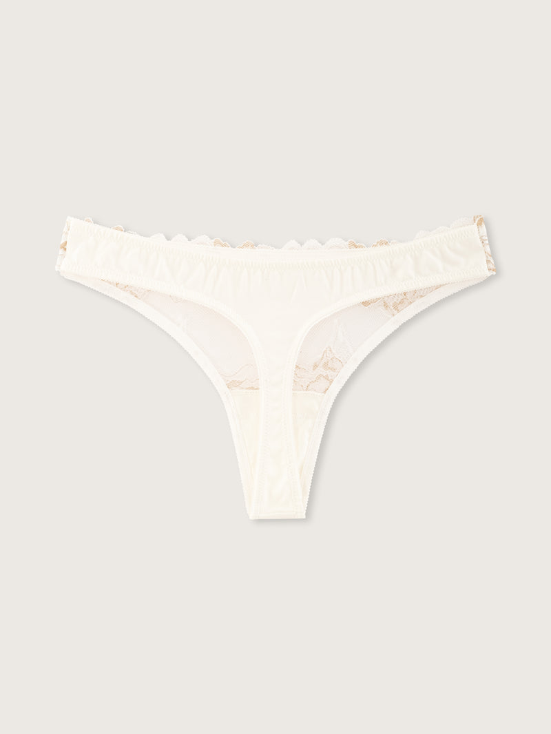 Jadea 6580 perizoma in pizzo floreale latte serie alisea
