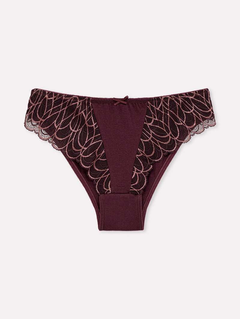 Jadea 6582 slip donna con pizzo prugna serie velaria
