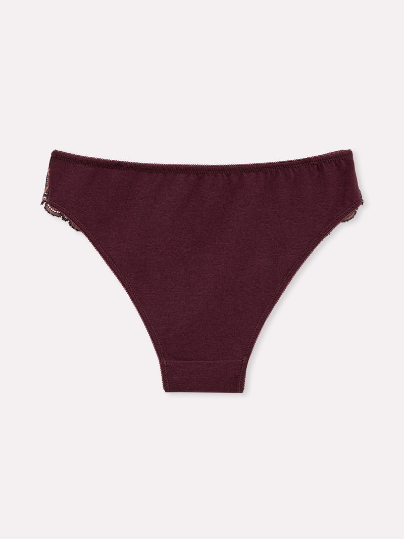 Jadea 6582 slip donna con pizzo prugna serie velaria
