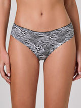 Jadea 6586 slip in cotone fantasia zebrata con pizzo nero serie attimo
