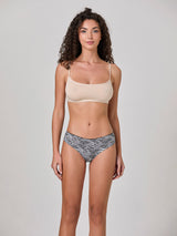 Jadea 6586 slip in cotone fantasia zebrata con pizzo nero serie attimo
