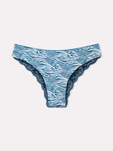 Jadea 6587 brasiliana in cotone fantasia zebrata con pizzo navy serie attimo
