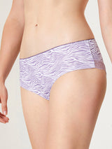 Jadea 6588 slip midi in cotone fantasia zebrata con pizzo lavanda serie attimo 
