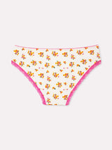 Jadea 6589 slip in cotone fantasia floreale con pizzo rosa serie sogno
