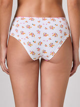 Jadea 6590 slip midi in cotone fantasia floreale con pizzo bianco serie sogno
