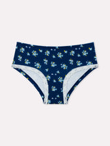 Jadea 6590 slip midi in cotone fantasia floreale con pizzo blu serie sogno
