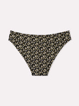 Jadea 6591  slip in cotone fantasia mista su fondo  nero con pizzo bianco serie carezza
