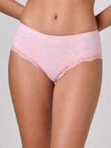 Jadea 6595 slip midi in cotone con pizzo pesco serie nuvola
