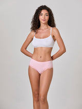 Jadea 6595 slip midi in cotone con pizzo pesco serie nuvola
