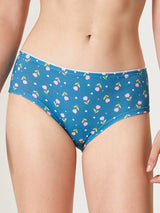 Jadea 6601 slip midi in cotone a fantasia mista blu serie melodia 

