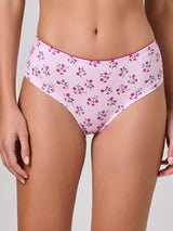 Jadea 6601 slip midi in cotone a fantasia mista rosa serie melodia 
