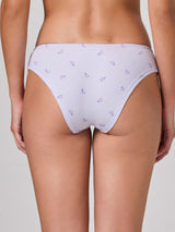Jadea 6602 slip in cotone a costine con stampa floreale lavanda serie essenza
