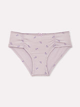 Jadea 6603 slip midi in cotone a costine stampa floreale lavanda serie essenza
