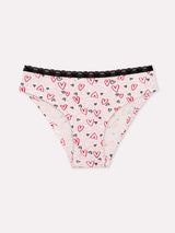 Jadea 6607 slip in cotone fantasia mista bianco serie bacio
