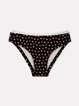 Jadea 6607 slip in cotone fantasia mista nero serie bacio
