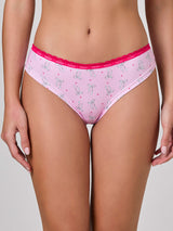 Jadea 6607 slip in cotone fantasia mista rosa serie bacio
