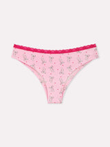 Jadea 6609 slip midi in cotone fantasia mista rosa serie bacio
