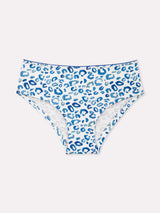 Jadea 6621 slip midi in cotone fantasia maculata bluette serie magia
