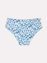 Jadea 6621 slip midi in cotone fantasia maculata bluette serie magia
