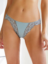 Jadea 6630 perizoma in pizzo floreale trasparente ardesia serie artemisia