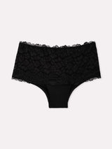 Jadea 6631 slip midi in pizzo floreale trasparente nero serie artemisia