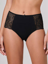 Jadea 6635 slip midi in cotone e pizzo nero serie diana