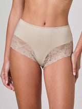 Jadea 6643 slip midi in pizzo e cotone avena serie ophelia