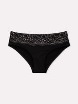 Jadea 6647 slip midi in cotone e pizzo nero serie clio